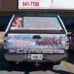Back window perf - semi wrap - truck lettering Clearwater fl